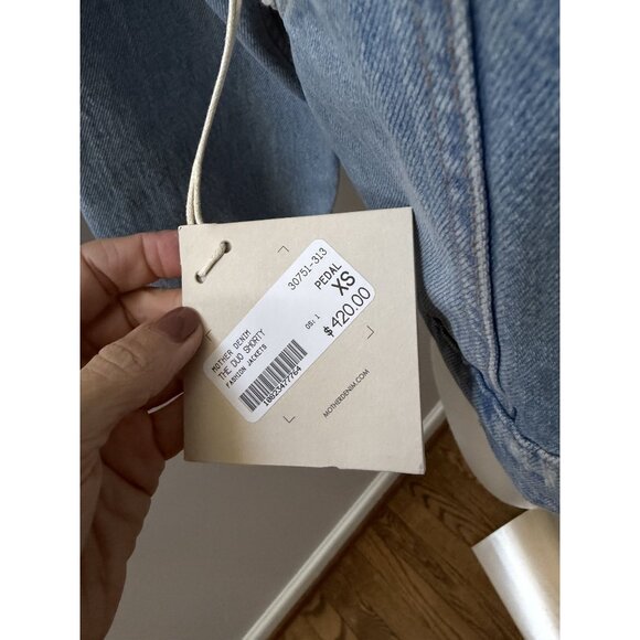 NWT MOTHER The Duo Short Denim Jacket XS - Picture 7 of 12